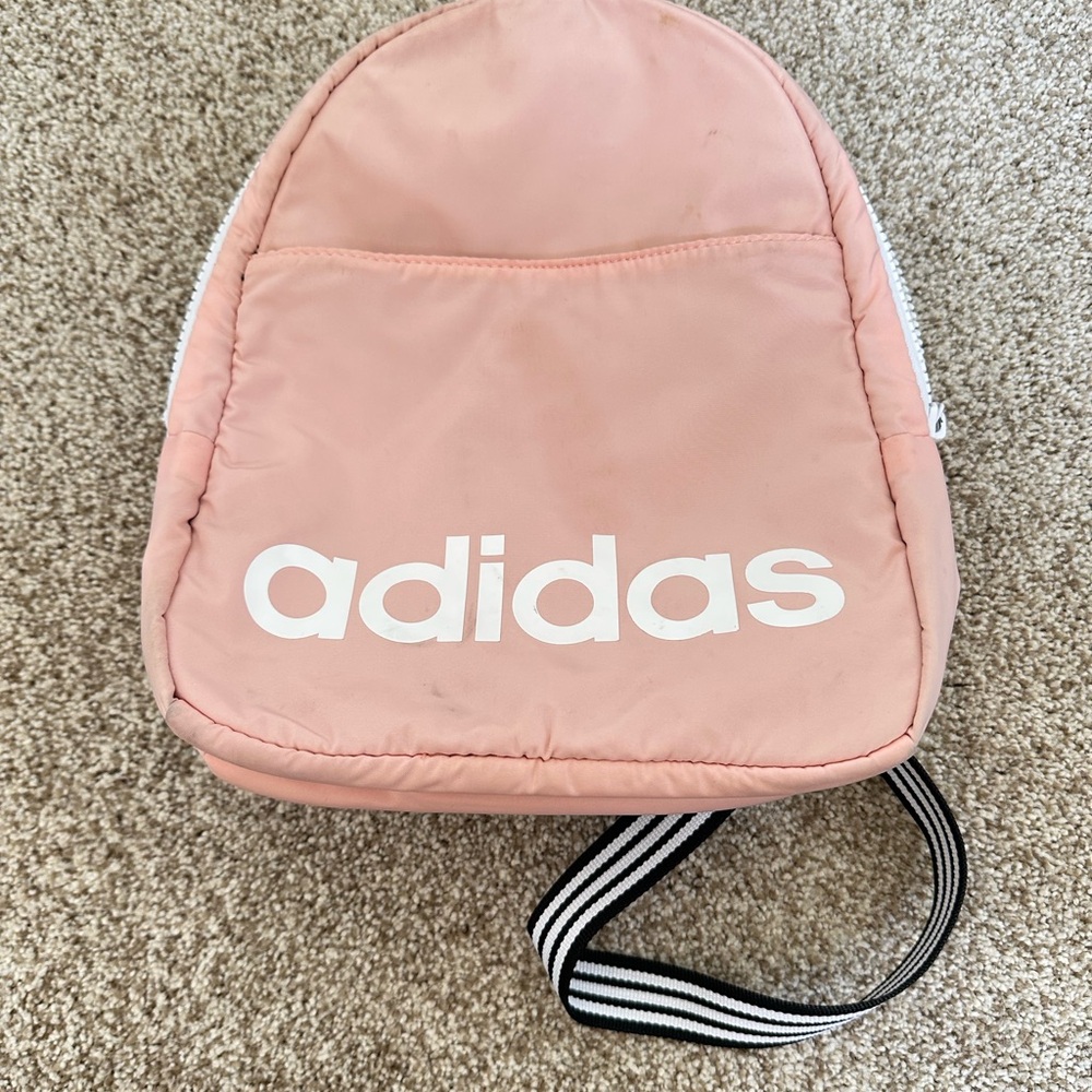adidas Pink Kids Mini Backpack with White Logo